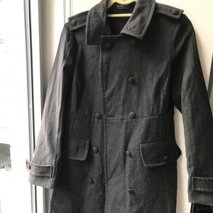Prada Gray Double-Breasted Overcoat